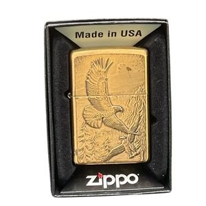 Zippo Where Eagles Dare Lightr Brushed Brass